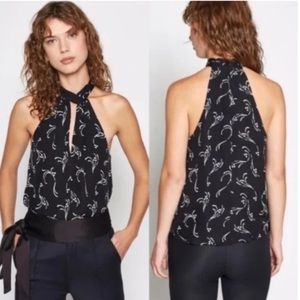 Joie Halter Floral Silk Top
